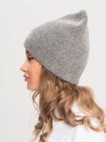 Женская шапка из ангоры двухслойная Аян — изображение 3