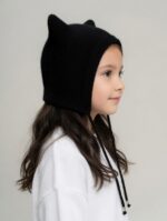 Детская шапка - чепчик из ангоры Кошечка — изображение 2